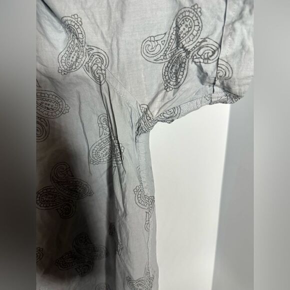 Rag & Bone Linen Blend Paisley Print Smith Short Sleeve Button Down Shirt sz XL - Picture 6 of 8